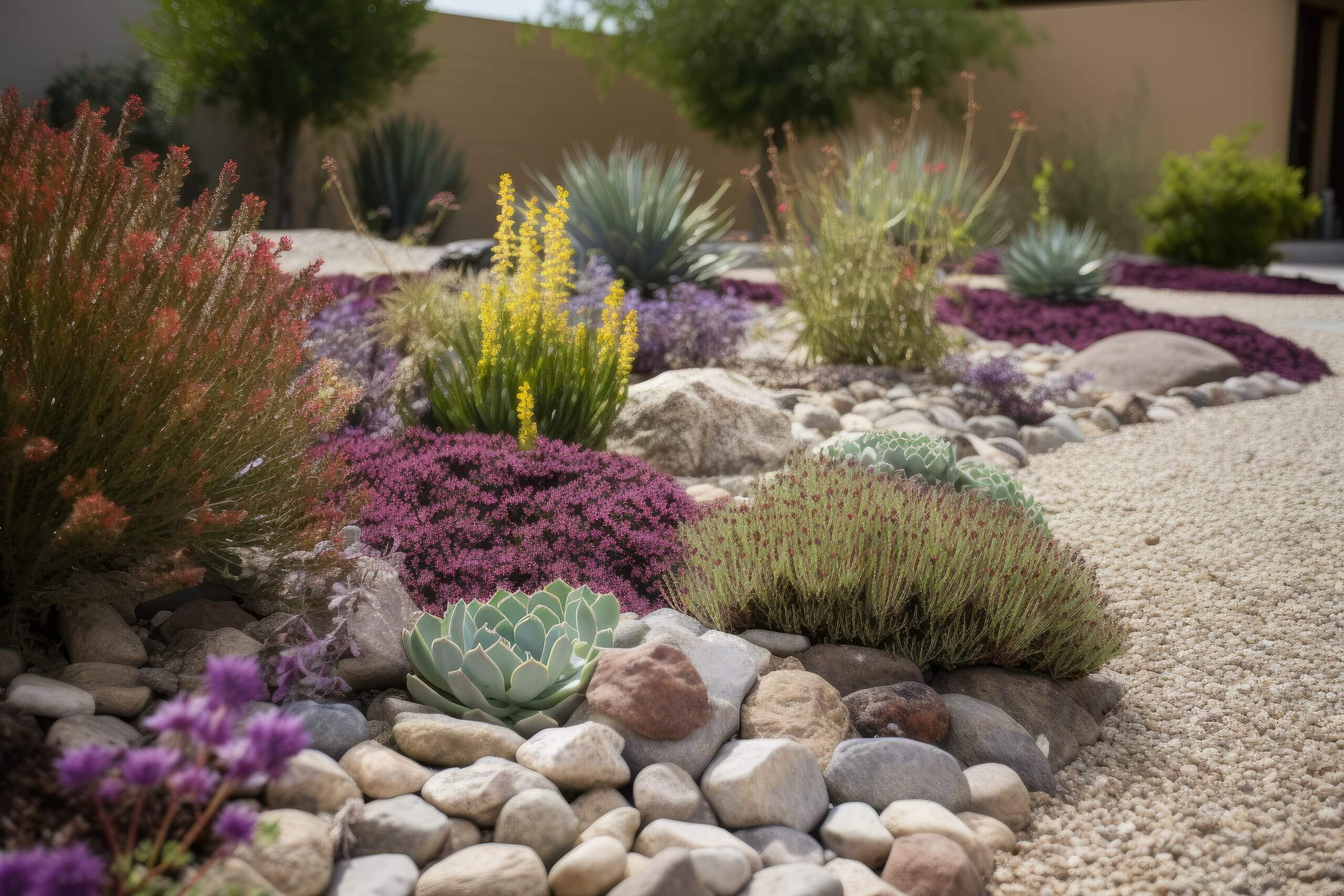 Beach Pebbles - Yard with Rocks